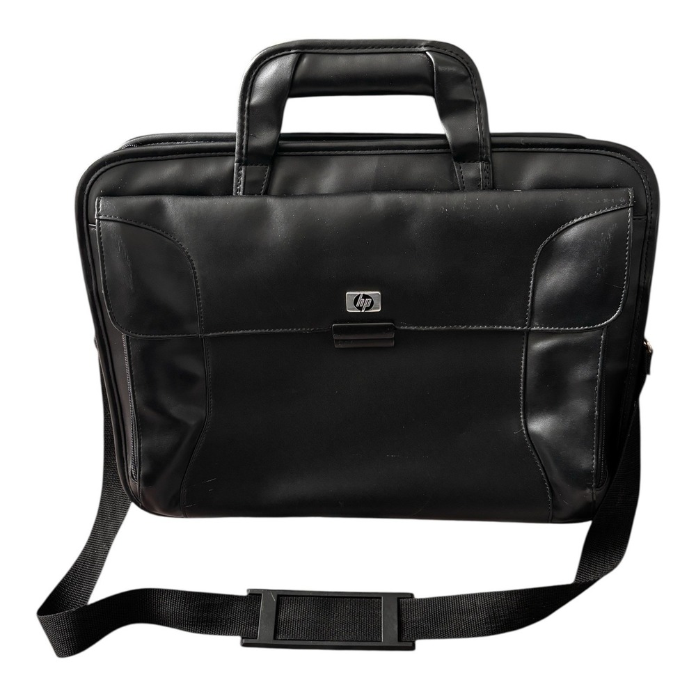 HP Laptop Briefcase Messenger Bag Black Padded Targus Dual Zip MPN 439321-001